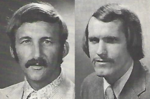 CBER Research Associate Dick Engels, left, and CBER graduate research assistant Gregg Robinson, right, in 1972.